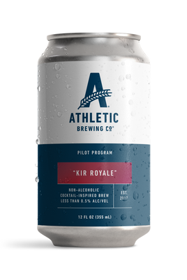 a can of Athletic brewing Kir Royale cocktail on a white back groung