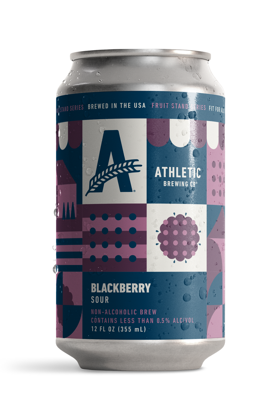 Can of Athletic Brewing Fruit Stand Series Blackberry Sour.