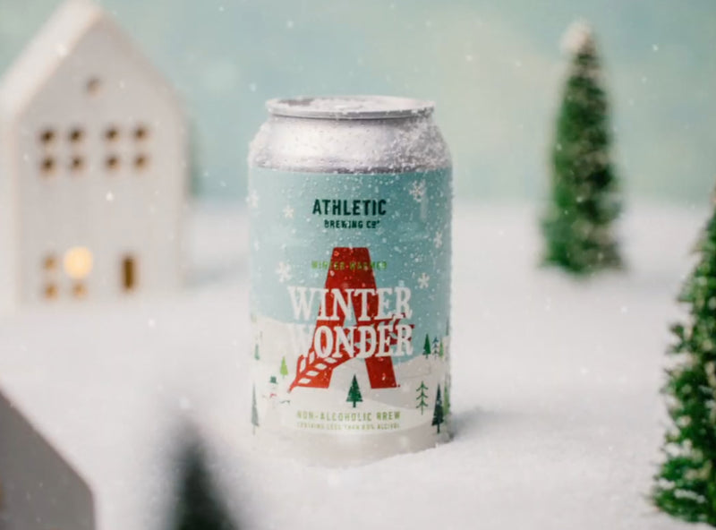 Winter Wonder can in snow scene with snow falling down