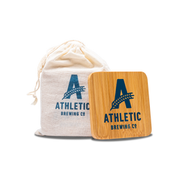 Athletic Brewing Bamboo Coasters Set of 4